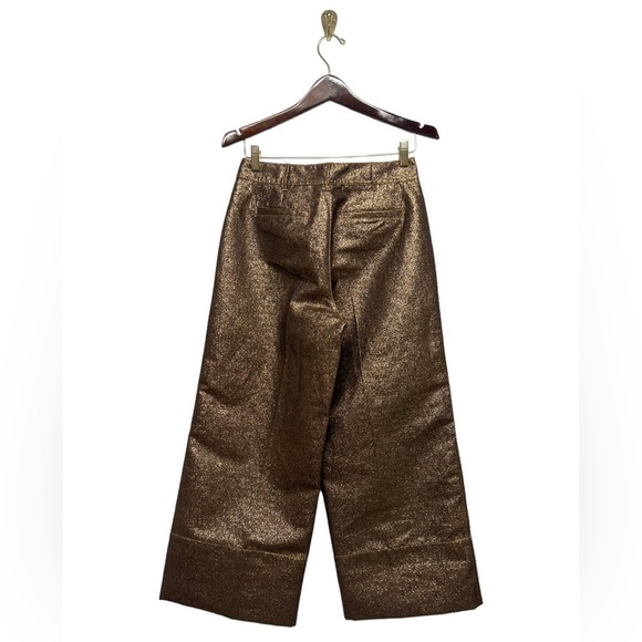 NWT MADEWELL Emmett Wide-Leg Crop Pants Metallic 27 - Picture 10 of 14